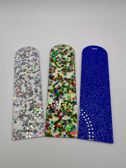 Glitter Acrylic Bookmarks (sold individually)