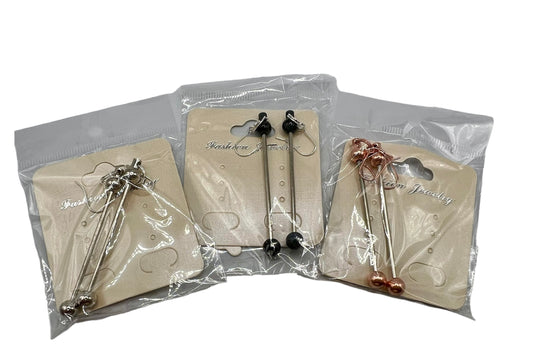 NEW Beadable Earring Sets (3 Colors)